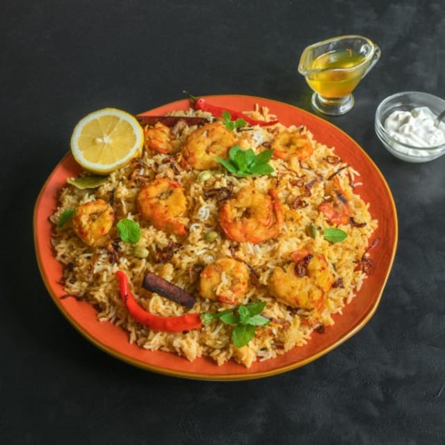 Shrimp Biryani.